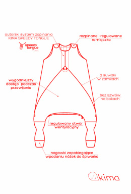 Śpiworek z nogawkami MILO / 6-12 / 2.5 TOG / zimowy las