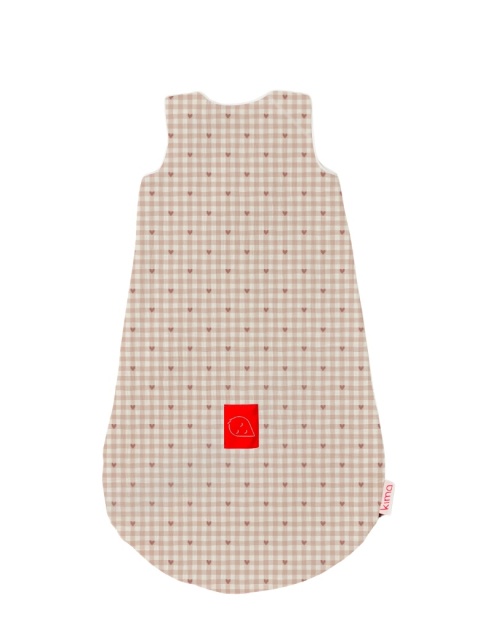 Śpiworek niemowlęcy NIKO / 6-12 / 1 TOG / pudrowe serduszka