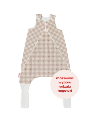 Śpiworek z nogawkami MILO / 12-24 / 1 TOG / pudrowe serduszka
