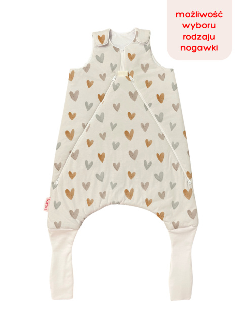Śpiworek z nogawkami MILO / 24-36 / 2.5 TOG* / serca Śpiworek z nogawkami MILO / 24-36 / 2.5 TOG* / serca