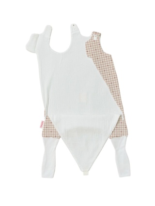 Śpiworek z nogawkami MILO / 6-12 / 1.8 TOG / pudrowe serduszka