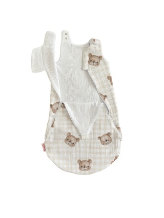 Śpiworek niemowlęcy NIKO / 0-6 / 1.8 TOG /słodki miś