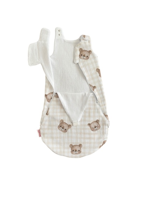 Śpiworek niemowlęcy NIKO / 0-6 / 1 TOG / słodki miś