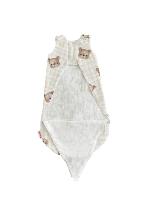 Śpiworek niemowlęcy NIKO / 0-6 / 1 TOG / słodki miś