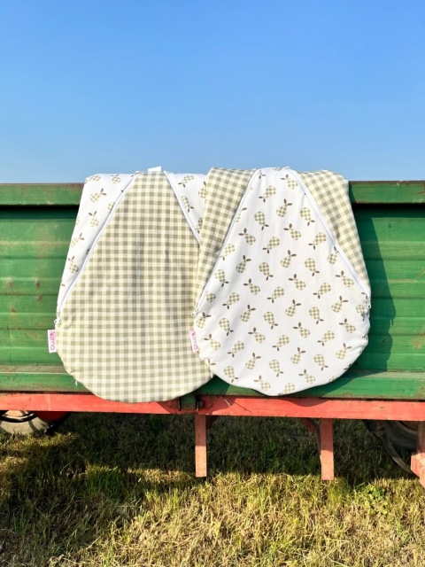 Śpiworek niemowlęcy NIKO / 0-6 / 2.5 TOG / gruszki i krata