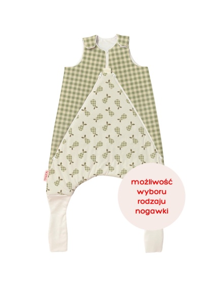 Śpiworek z nogawkami MILO / 12-24 / 2.5 TOG / krata i gruszki