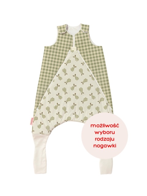 Śpiworek z nogawkami MILO / 12-24 / 2.5 TOG / krata i gruszki