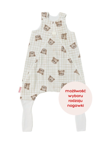 Śpiworek z nogawkami MILO / 24-36 / 1.8 TOG / słodki miś