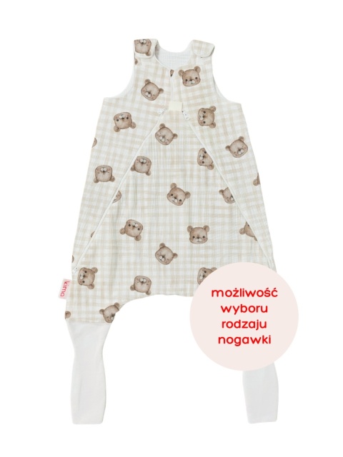 Śpiworek z nogawkami MILO / 24-36 / 1 TOG / słodki miś