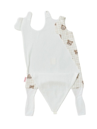 Śpiworek z nogawkami MILO / 24-36 / 1 TOG / słodki miś