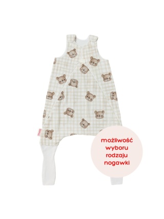 Śpiworek z nogawkami MILO / 6-12 / 1.8 TOG / słodki miś