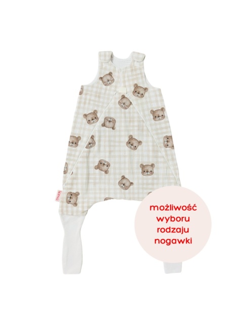 Śpiworek z nogawkami MILO / 6-12 / 1 TOG / słodki miś