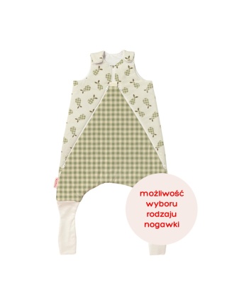 Śpiworek z nogawkami MILO / 6-12 / 2.5 TOG / gruszki i krata